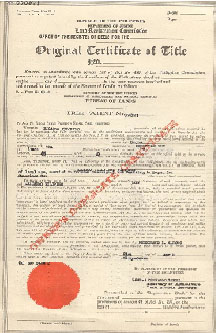 Original Cerificate of Title Philippines